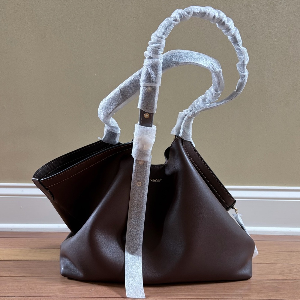 BRAND NEW NWT COACH Gramercy Tote Bag purse brown maple brass leather slouchy